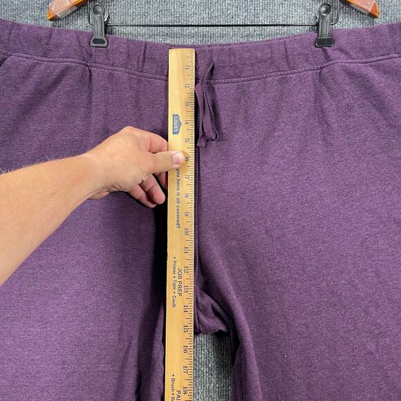 Logo Lounge Sweat Pants Women's Plus 3X Purple Drawstring Casual Stretch Relax - Picture 4 of 10